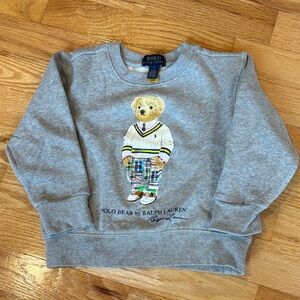Ralph Lauren Gray Kids Sweatshirt with Polo Bear